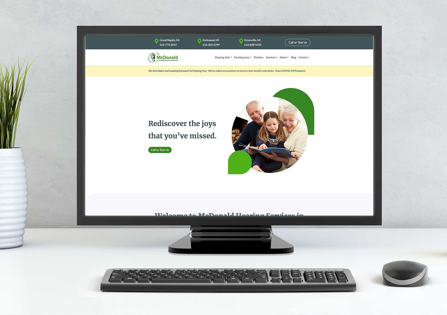 Top Website Design example for Audiology and Hearing Center
